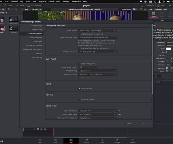 etalonnage davinci resolve formation certifiante avec visual sequence  x